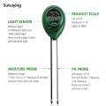 Sutuiying New 3 In1 Moisture Sunlight PH Meter Soil Water Acidity Humidity 2025 New Light PH Test Garden Plants Flowers Moist Tester. 