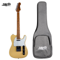 Jet Guitars JT 300 BTS SS Roasted Maple Neck Beige Telecaster w/ Gigbag. 