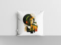 Set of 4 Abstract Buddha Art  Printed Cushions Cover with Filling 16x16– Set of 4. 