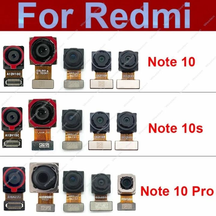 NEW Front Rear Camera For Xiaomi Redmi Note 10/Note 10S/Note 10 Pro Back Main Front Facing Camera Module Flex Cable Repair Parts 10S