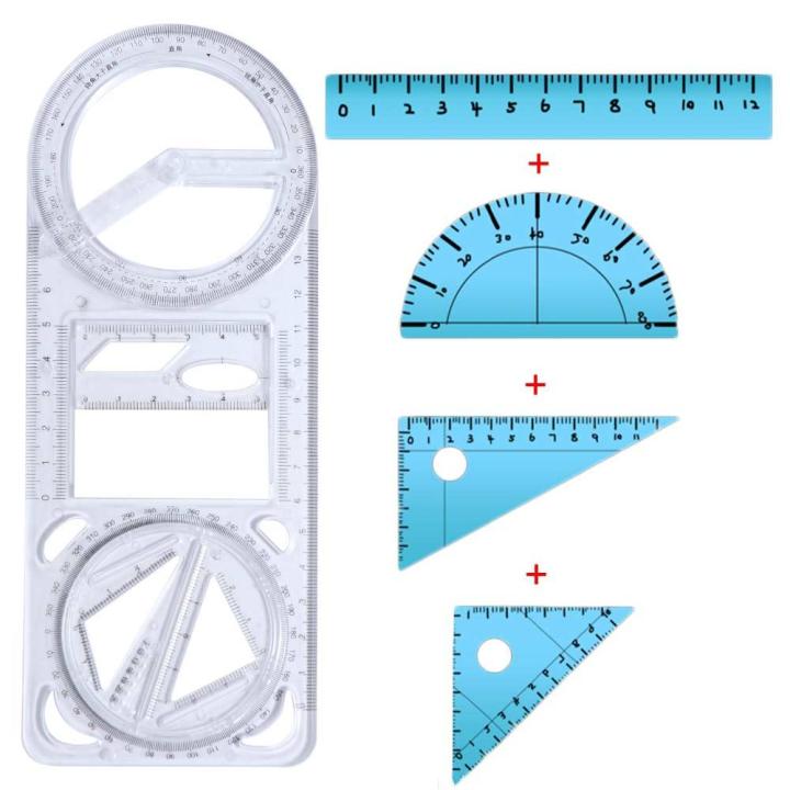 Office Supplies Activity Angle Drawing Ruler Multifunctional Ruler ...