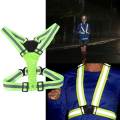 Work Fishing Sports Vest LED Reflective Vest Double-sided Lighting High Visibility Night Running Light Up Vest Night Warning Adjustable Waist/Shoulder Running Gear Cycling. 