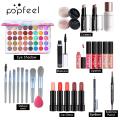 2025POPFEEL All In One Makeup Kit Cosmetics Set Eyeshadow Palette Concealer Foundation Makeup Brush Eyebrow Pencil Lipgloss Kit. 