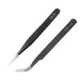 Stainless Steel Precision Industrial Tweezers Anti-Static Magnetic Stainless Steel Tweezers Kit for Electronics Soldering Maintenance. 