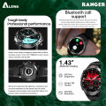 Alewa Ranger Amoled Round Smart Watch | BT Call | IP68 Waterproof | Always On Display | 410mah Battery (Black/Gray/Green). 