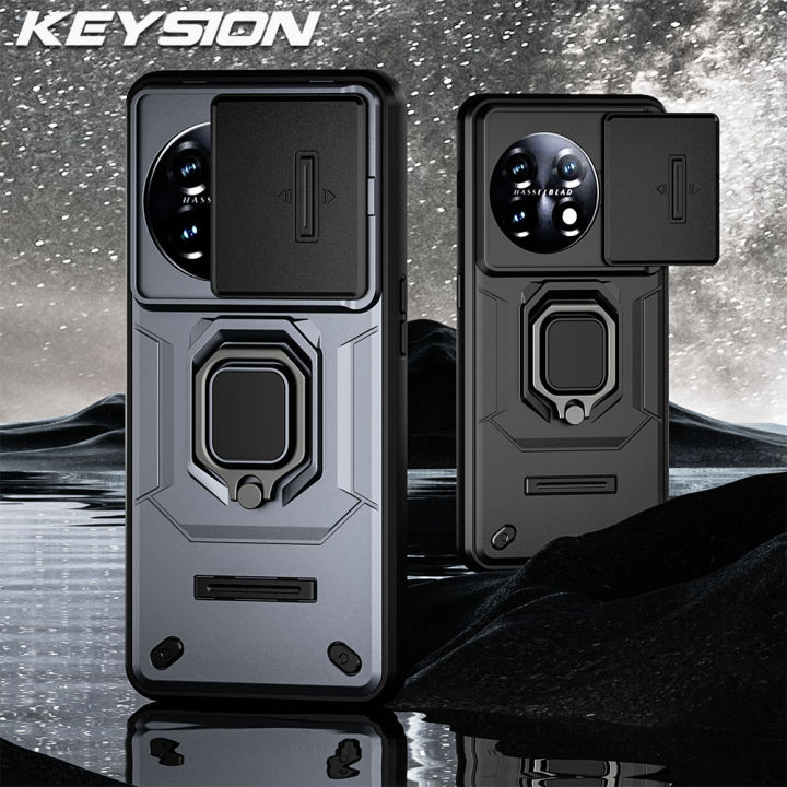 2025SMGSLIB%20KEYSION%20Shockproof%20Armor%20Case%20for%20Oneplus%2011%205G%2011R%2012%20Slide%20Camera%20Lens%20Protection%20Ring%20Stand%20Phone%20Cover%20for%20OnePlus%201+Ace%202%20-%20Image%203