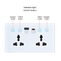 EU UK US Universal Plug Tuya ZigBee Black Smart Socket Switch. 