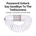 Portable Anti-theft Bicycle Helmet Password Lock Alloy 122cm Stretchable Four-digit Combination Lock Universal Security Lock For MTB Road Bike. 