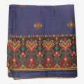 Blue Cotton Printed Holland Lungi For Women. 