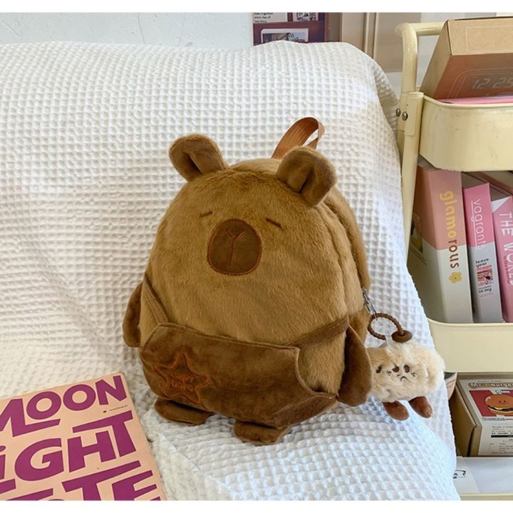 New%20Cute%20Capybara%20Plush%20Backpack%20Casual%20Cartoon%20Animals%20Bag%20Students%20School%20Bag%20Handbag%20-%20Image%205