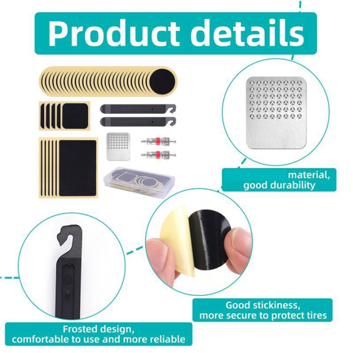 Sptrry46PCS%20Tube%20Patch%20Kit%20Self-Adhesive%20Patches%20Metal%20Rasp%20and%20Lever%20Kit%20Portable%20Outdoor%20Cycling%20Bike%20Tire%20Repair%20Tools%20-%20Image%206