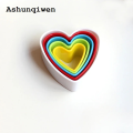 Ashunqiwen 5 Pcs - Multi Color 5pcs/set Cookies Cutter Frame Fondant Biscuit Cake Mould DIY Star Chirstmas Tree Round Heart Flower Mold Cookie Maker. 