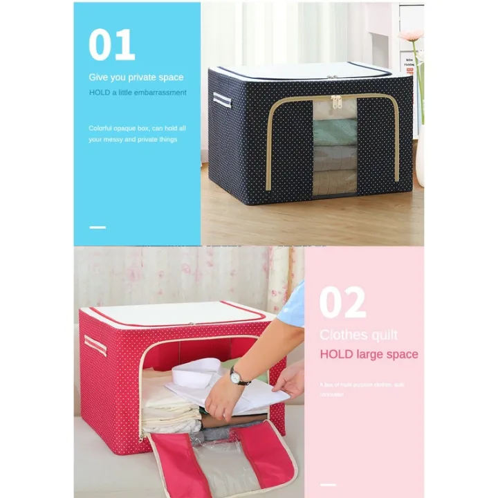 2pc%20Extra%20Large%20100L%20Wardrobe%20Space%20Savers%20Clothes%20Organizing%20Storage%20Box%20Portable%20Folding%20Box%202%20Side%20Chain%20Window%20Lockable%20%7C%20Storage%20Space%20Saver%20-%20Image%206