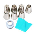 Cross-border new Russian piping nozzle full set of 13 pieces 22 pieces stainless steel nozzle set baking mold utensils. 