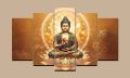 Buddha Meditation Wall Art – Spiritual & Peaceful Home Decor (5-Pcs set). 