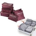 Travel Bag with Packing Cubes Laundry Bag Packing Cube Luggage Bag Organizer 6 piecs. 