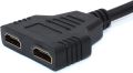 HDMI Splitter Adapter Cable - 1 in 2 Out HDMI Male to Dual HDMI Female Support Two The Same TVs at The Same Time 1080P. 