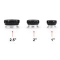 (GGBR) 2.5 Inch Aluminum Alloy Weld Billet on Filler Neck and Cap Oil Fuel Water Tank Black. 
