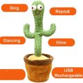 rechargable Dancing Cactus Toy Cactus Plush Toys Interesting Children's Toys Children's Early Education Toy Dancing Cactus Plush Toys. 