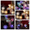 New Year Gifts LED Fiber Optic Flower String Lights Flash Double Layered Fairy Lamps Battery Powered .5M/3M Christmas Tree Flower Lights Outdoor. 