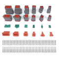1 Set DT Series Connector Kit 2 3 4 6 8 12 Pin Connector Automotive Electrical Connector with Size 16 Stamped Contacts. 