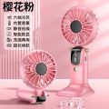 Handheld silent small fan Office desktop dormitory stand foldable neck fan mini portable fan. 