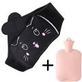 First aid kit wrap belt winter relief, plush hot water bottle 1000ml set 1 hot bag with waist sleeve for pain warm waist bag abdomen. 