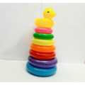 7 Colors Rings Baby Stacked Toy Sunny Music Colorful Rainbow Tower Tumbler Layer Stacking Children Stacking Ring. 