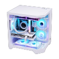 Gaming PC Dreamer Mini White PC Case M-ATX Acrylic Transparent for Home/ Office and Gammer - PST. 
