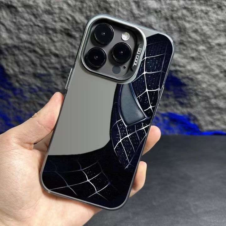 MARVEL%20Spider%20Man%20Phone%20Case%20Compatible%20for%20IPhone%2011%2015%2012%2014%2013%20Pro%20Max%20X%20XR%20XS%20Max%20Luxury%20Plating%20Metal%20Shockproof%20Soft%20Case%20-%20Image%203