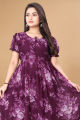 Women's Maxi Dress Long Purple Blue Color Gown Eveningwear. 