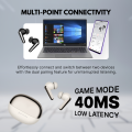 Ultima Prime 1.0 ANC Earbuds with App Support | 60Hrs Playtime | Multi-Point Connectivity | EQ Modes | Supreme Sound | 4Mics AI ENC | Game Mode(40ms) | Elegant Appeal | Premium wireless earbuds. 