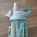 1000ml Large Capacity BPA Free Motivational Water Bottle With Time Scale With Straw- Free Stickers Inside. 