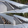 Carbon Fibre Rear Window Louver Shutter Cover Trim for 2021 2022 Air Vent Scoop Shade Replacement Parts 1Set. 