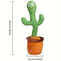 Repeating Dancing Cactus Toy: Talking, Singing, and Mimicking Fun. 