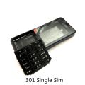 NEW Phone Housing Cover For Nokia 301 Mobile Phone Case card case battery Back Front Faceplate Frame cover. 