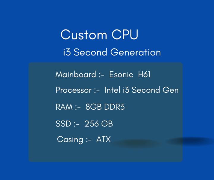 Assembled%20Desktop%20PC%20Core%20i3%202nd%20gen/%208GB%20RAM/%20256GB%20SSD%20/H61%20Board(CPU%20Only)%20-%20Image%202