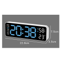Large Digital Wall Clock Temperature and Humidity LED 12/24H Green. 