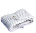 Telephone Wire 10 Meter Extension Line Cord Cable Wire, Land Phone line, White. 