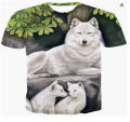 European and American cross-border T-shirts foreign trade specially for men's T-shirts 3D digital printing crew neck short sleeve manufacturers wholesale 3D T-shirts. 