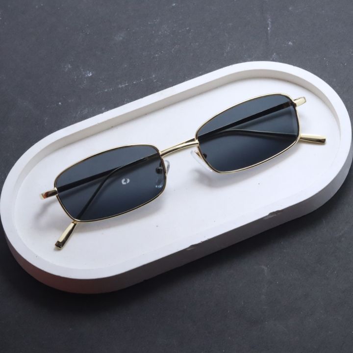 Rectangle Metal Frame Sunglasses For Men & Women