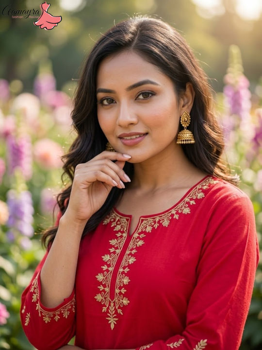Aamayra%20Fashion%20House%20Pink%20Coloured%20Short%20Kurti%20For%20Women%20-%20Image%202