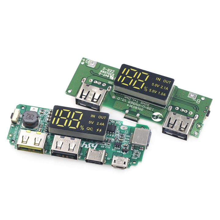 LED%20Dual%20USB%205V%202.4A%20Micro/Type-C%20USB%20Mobile%20Power%20Bank%2018650%20Charging%20Module%20Lithium%20Battery%20Charger%20Board%20CDHBD%20-%20Image%202