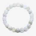 Moonstone Natural Healing Crystal Jewelry Fashion Stretchable Comfortable Fit Slides-On Bead Bracelet. 