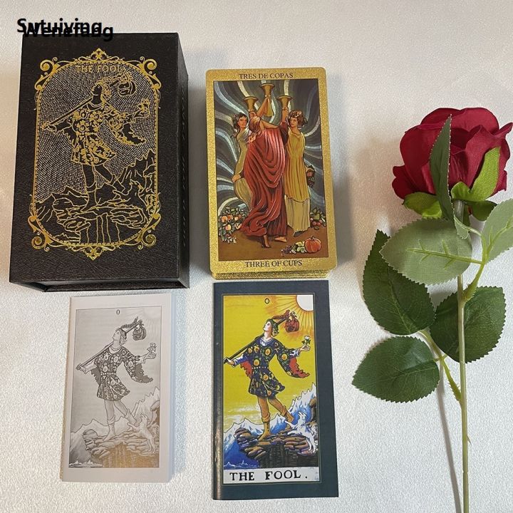 Wenefang%20Sutuiying%20Spanish%20Golden%20Foil%20in%20Box%20Tarot%20Deck%20Prophecy%20Cards%20Hot%20Selling%20for%202025%20Beginners%20with%202-Languages%20Guidebook%2012x7cm%20Toro%20Taro%20-%20Image%203