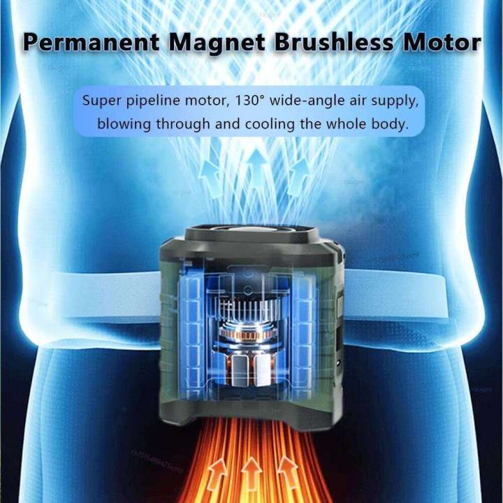 Portable%20Waist%20Hanging%20Neck%20Rechargeable%20Fan%20with%20Power%20Bank%20Digital%20Display%20for%20Sports%20Courier%20Outdoor%20Working%20-%20Image%206