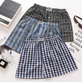 2 Pcs - Multi-Color Cotton Check Print Boxer - Underwear For Men. 