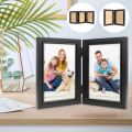 Modern Simple Creative Foldable Hinge Photo Frame Rectangular Double/Triple Portrait Picture Frame 2/3/4/5 Linked 6/7/8 Inches Desktop Album Set Gift. 