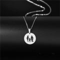 Family Love Mom Dad Child Necklaces Gifts Stainless Steel Pendants Boys Girls Mothers Fathers Necklace For Children Kids Bijoux. 