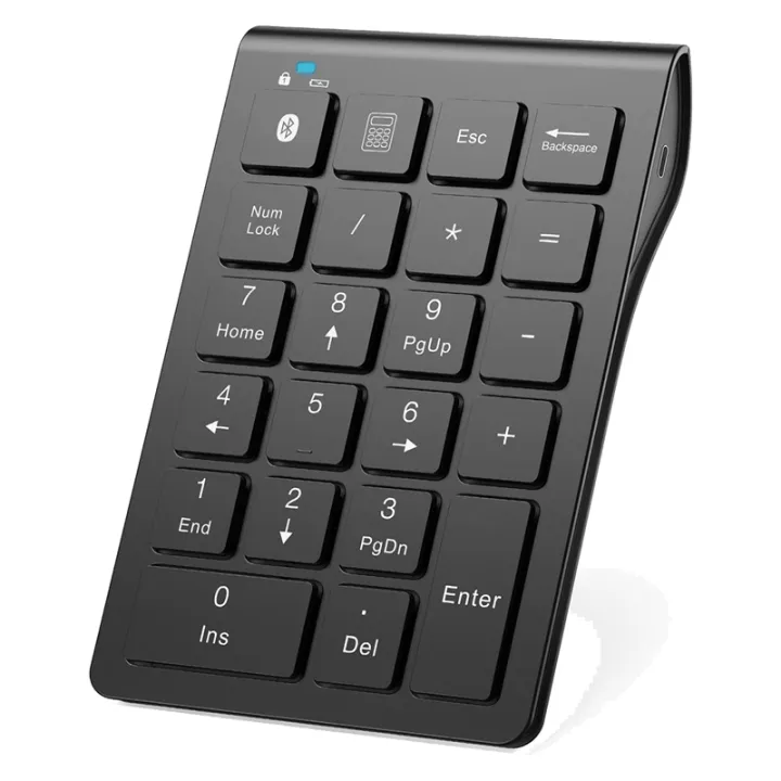 Wireless Keypad Bluetooth Number Keypad Office Keyboard 22-Keys ...